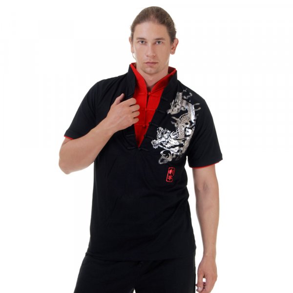 China Kung Fu Shirt Tianlong Schwarz 1