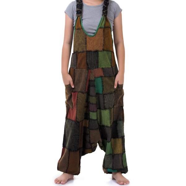 Patchwork Jeans Overall Colors of Goa
