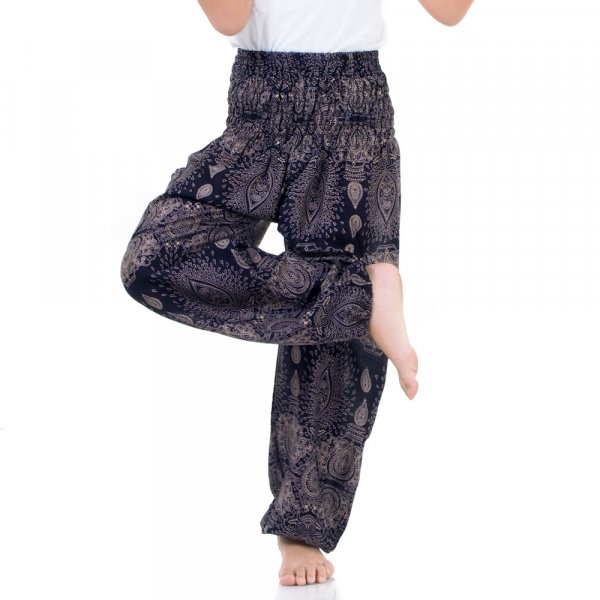 Kinder Mädchen Aladinhose Haremshose Spirit of Mandala Blau 1