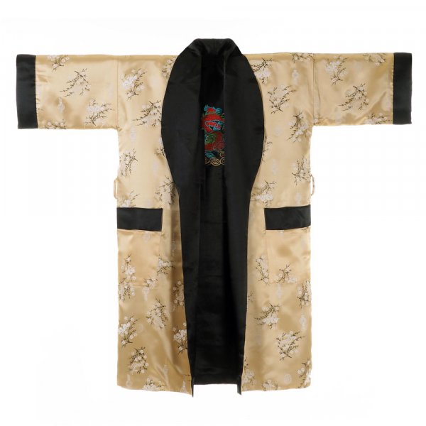 Herren Satin Kimono Morgenmantel