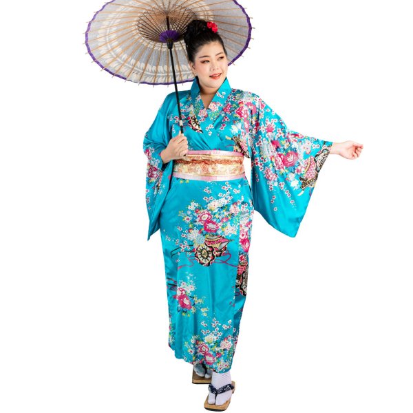 Plus Size Damen Yukata Kimono Sakura