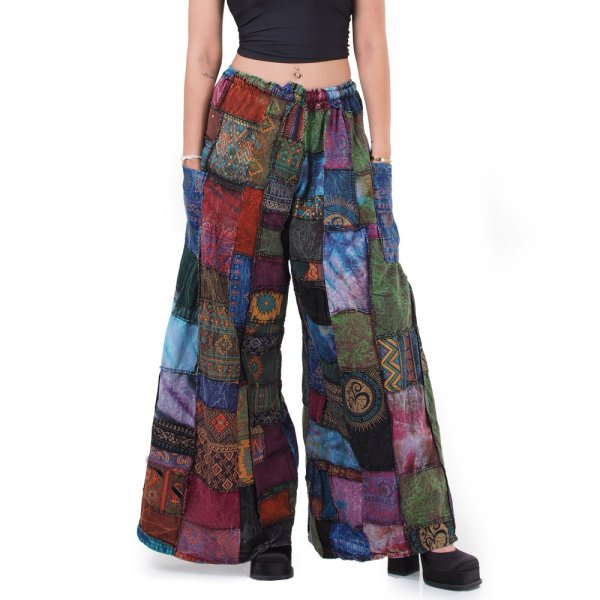 Patchwork Jeans Schlaghose Spirit of Aztecs