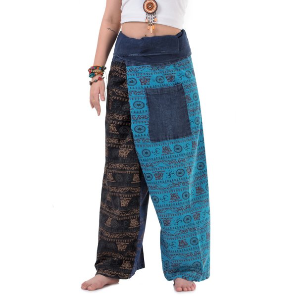 Thai patchwork Jeans Fischerhose Spirit of Om