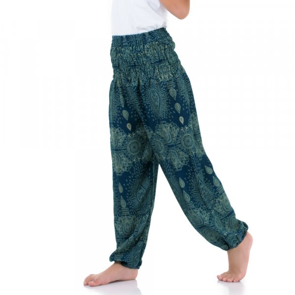 Kinder Mädchen Aladinhose Haremshose Spirit of Mandala Türkis 1