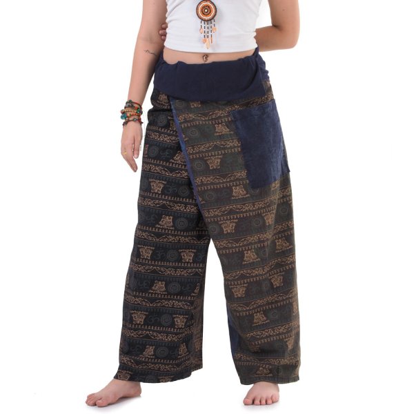 Thai patchwork Jeans Fischerhose Spirit of Om