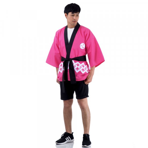 Happi Kimono Jacke Mon 紋 Pink 1