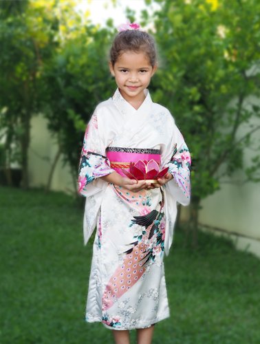 Mädchen Yukata Kimono Kujaku