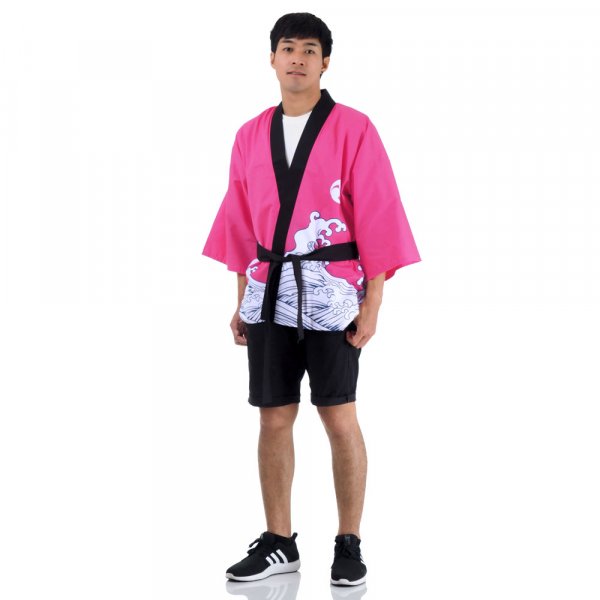 Happi Kimono Jacke Nami 波 Pink 1