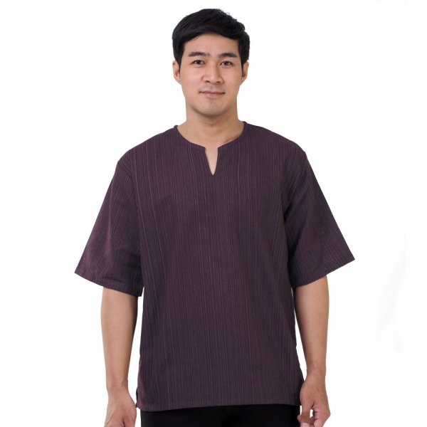 Thai Herren Fisherman Shirt mit Nadelstreifen