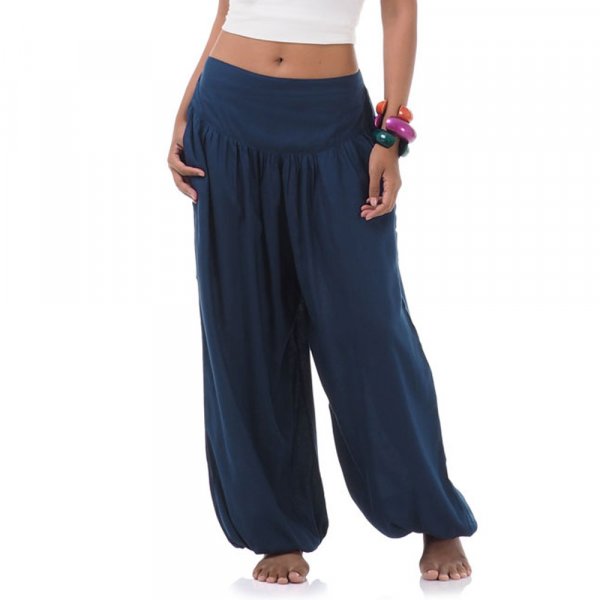 Thai Aladinhose Yogazeit Blau 1