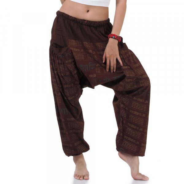 Jeans Haremshose Spirit of Goa Braun 1