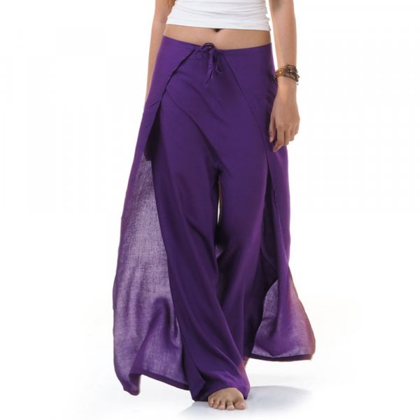 Thai Wickelhose Hosenrock Violett