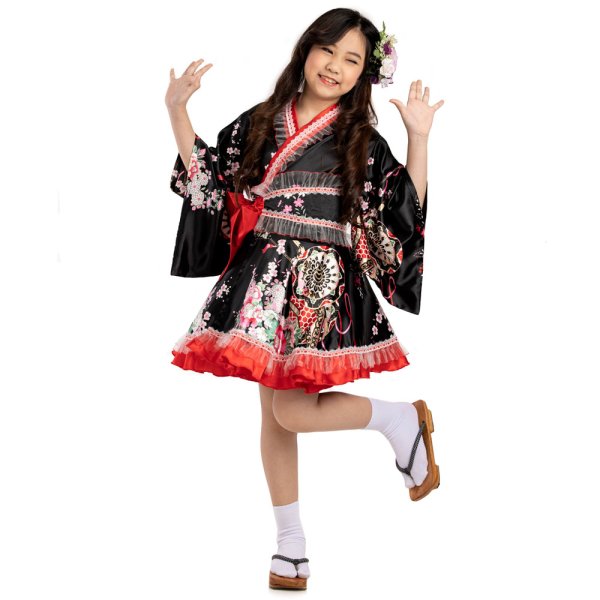 Mädchen Japanerin Kimono Kostüm