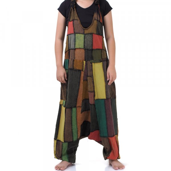 Patchwork Jeans Overall Colors of Goa