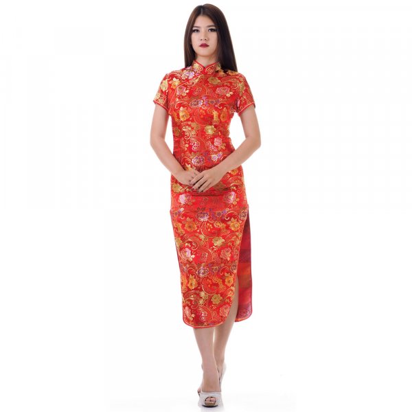 China Qipao Blumen Kleid