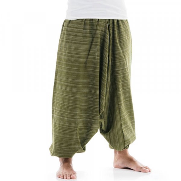 Thai Haremshose Aladinhose mit Nadelstreifen Gruen FA12M-9.jpg