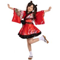 Mädchen Japanerin Kimono Kostüm