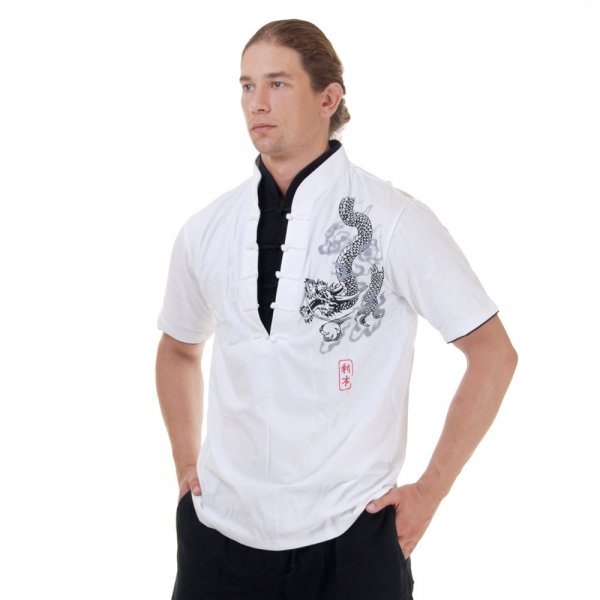 China Kung Fu Shirt Tianlong Weiß 1