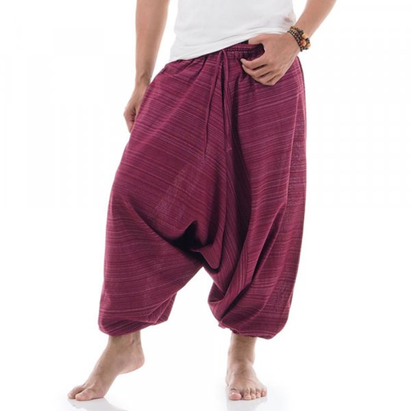 Thai Haremshose Aladinhose mit Nadelstreifen Weinrot FA14M-9.jpg