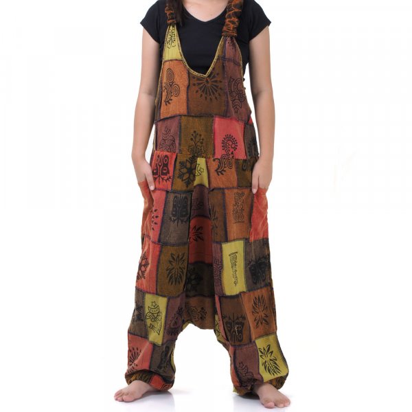 Patchwork Jeans Overall Spirit of Om
