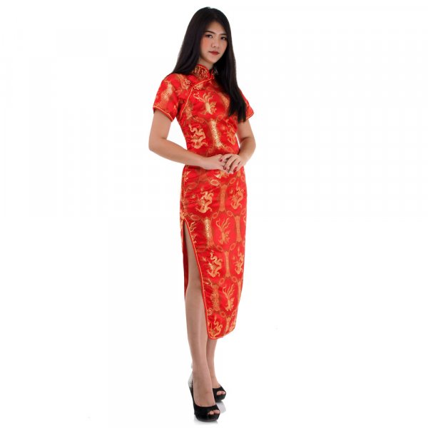 China Qipao Drachen Kleid