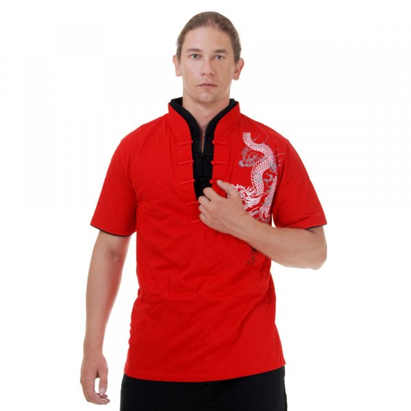 China Kung Fu Shirt Tianlong Rot 1