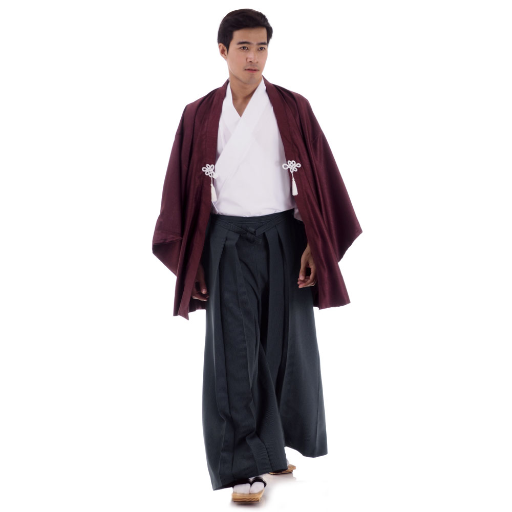 Japanisch Herren Kimono Samurai Bushi Ronin Cosplay Kostüm Jacke Hakama Set 