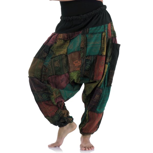 Patchwork Jeans Haremshose Spirit of Buddha