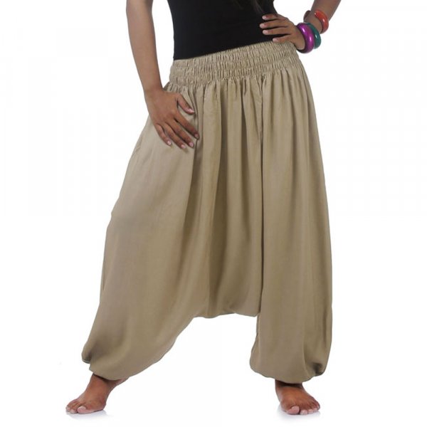 Thai Haremshose Yogazeit Beige 1